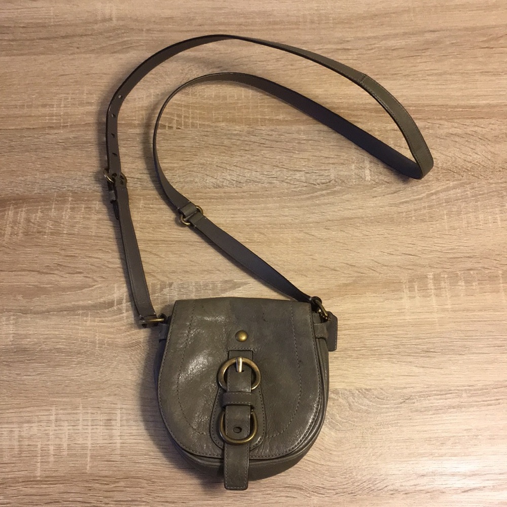 Coach Grey Leather Crossbody Bag